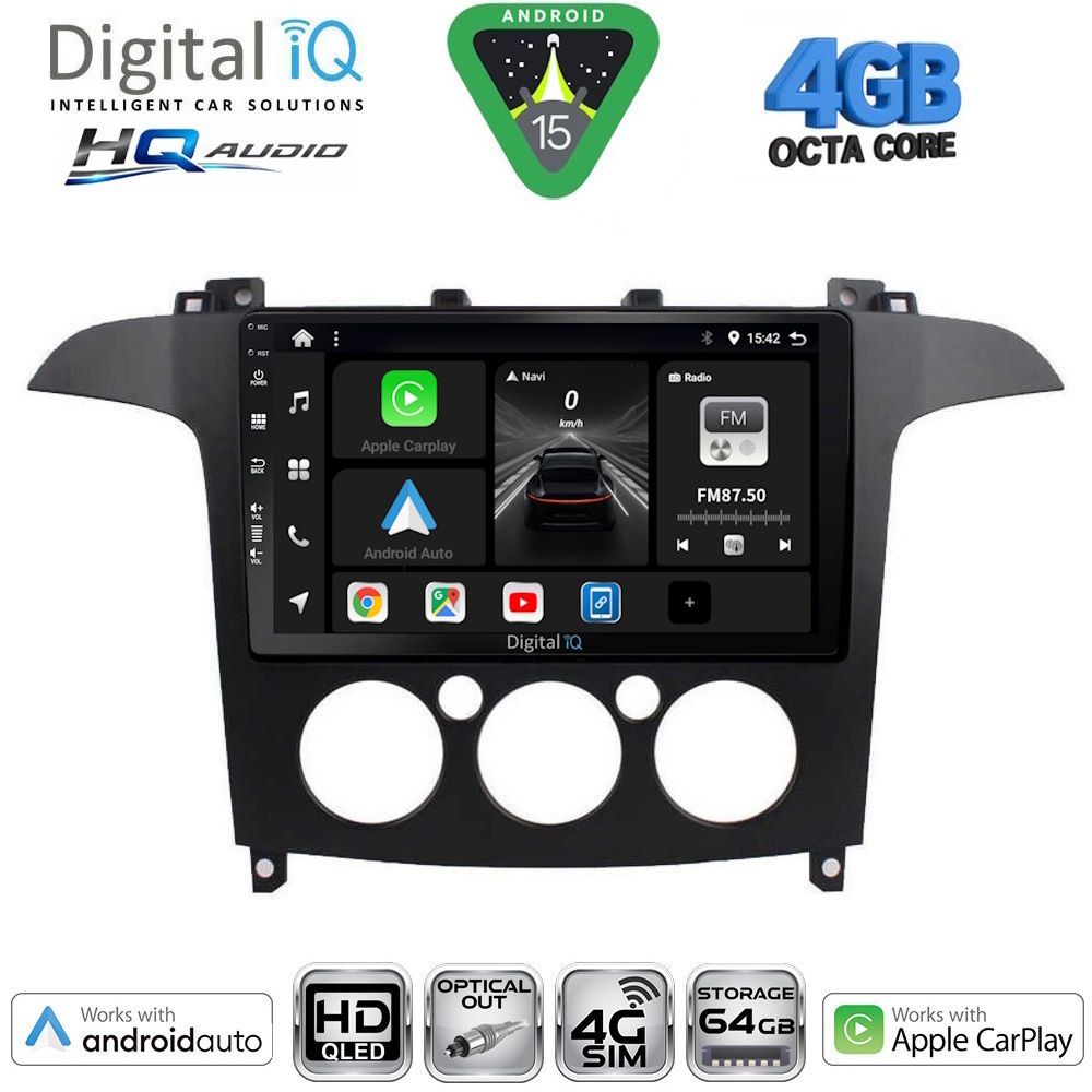 DIGITAL IQ BXK 19175_CPAA A/C (9inc) MULTIMEDIA TABLET for FORD SMAX mod. 2006-2014