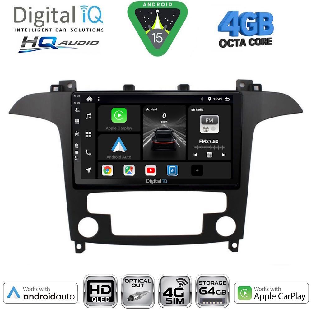 DIGITAL IQ BXK 19175_CPAA CLIMA (9inc) MULTIMEDIA TABLET for FORD SMAX mod. 2006-2014