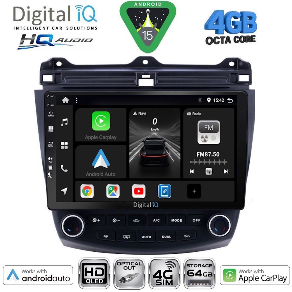 DIGITAL IQ BXK 19182_CPAA (10inc) MULTIMEDIA TABLET for HONDA ACCORD mod. 2003-2007