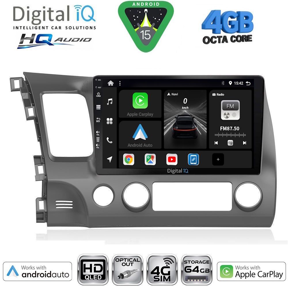 DIGITAL IQ BXK 19188_CPAA (10inc) MULTIMEDIA TABLET for HONDA CIVIC 4D mod. 2006-2012