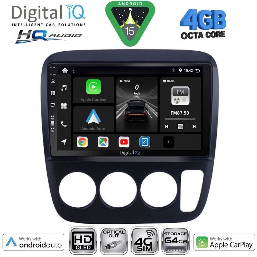 DIGITAL IQ BXK 19196_CPAA A/C (9inc) MULTIMEDIA TABLET for HONDA CRV mod. 1996-2006