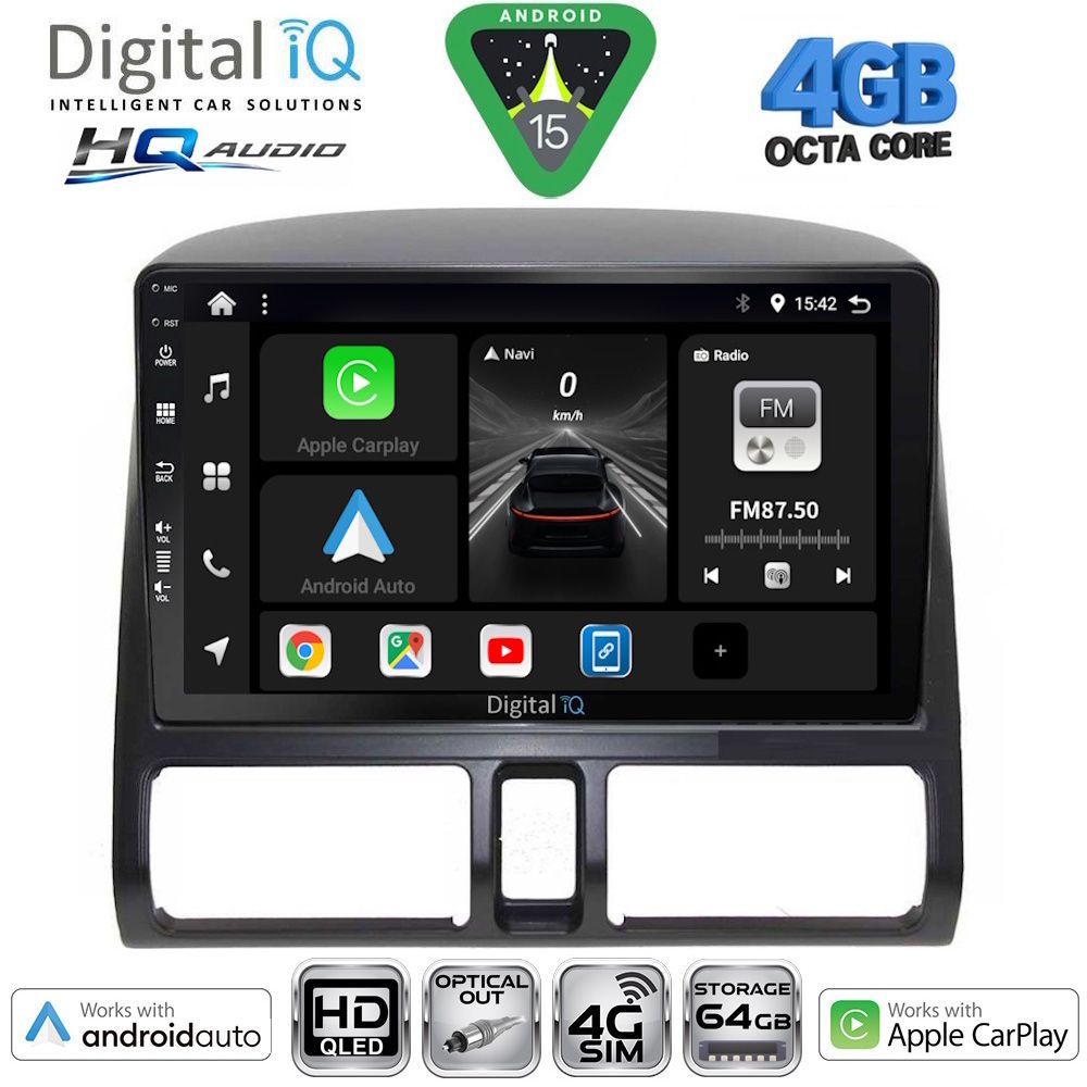 DIGITAL IQ BXK 19196_CPAA CLIMA (9inc) MULTIMEDIA TABLET for HONDA CRV mod. 1996-2006