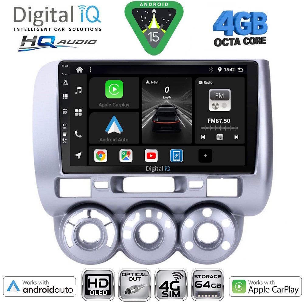 DIGITAL IQ BXK 19210_CPAA A/C (9inc) MULTIMEDIA TABLET for HONDA JAZZ mod. 2002-2008