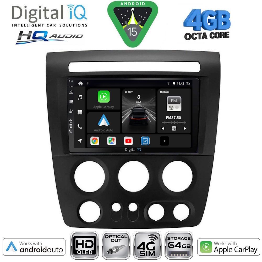 DIGITAL IQ BXK 19218_CPAA (9inc) MULTIMEDIA TABLET for HUMMER H3 mod. 2005-2009