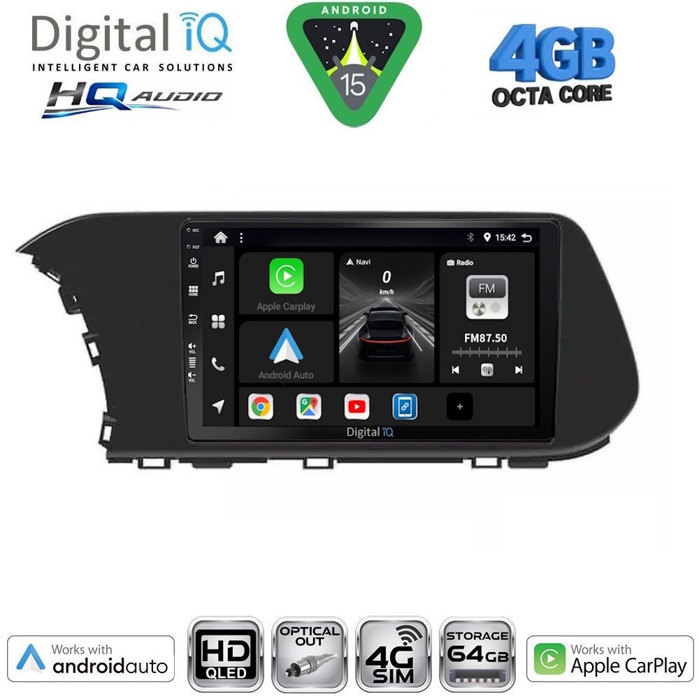 DIGITAL IQ BXK 19220_CPAA (10inc) MULTIMEDIA TABLET for HYUNDAI i20 - BAYON mod. 2020-2026