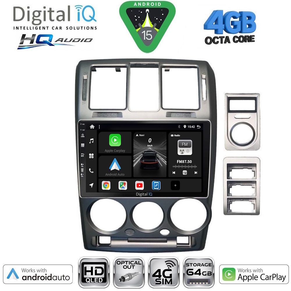 DIGITAL IQ BXK 19222GR_CPAA (9inc) MULTIMEDIA TABLET for HYUNDAI GETZ mod. 2002-2011 (GREY)