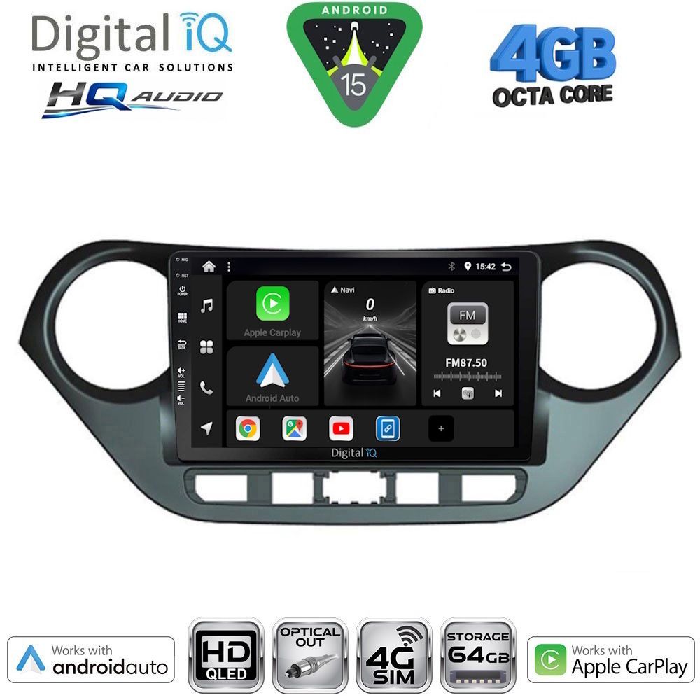 DIGITAL IQ BXK 19224_CPAA (9inc) MULTIMEDIA TABLET for HYUNDAI i10 mod. 2014-2020
