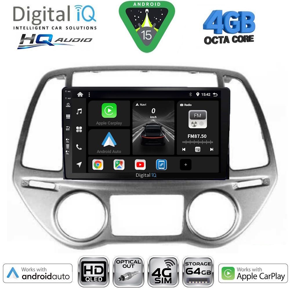 DIGITAL IQ BXK 19227_CPAA CLIMA (9inc) MULTIMEDIA TABLET for HYUNDAI i20 mod. 2008-2012