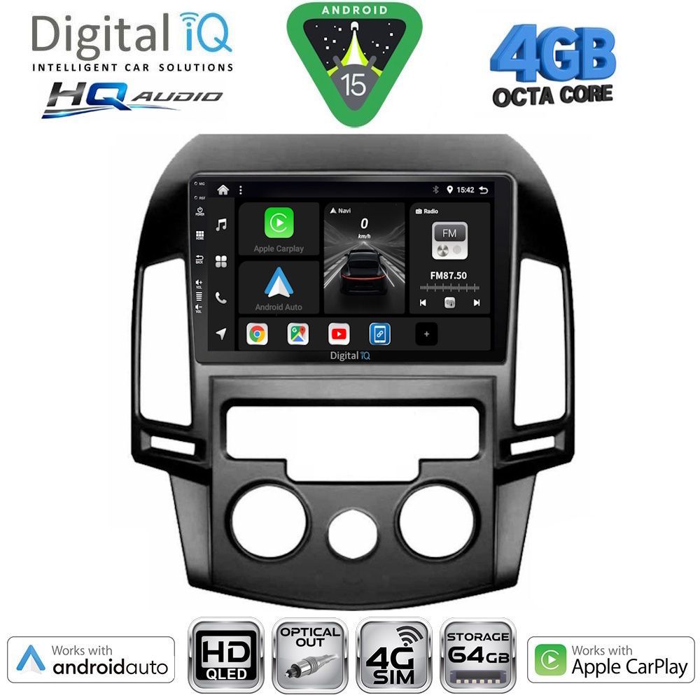 DIGITAL IQ BXK 19231_CPAA A/C (9inc) MULTIMEDIA TABLET for HYUNDAI i30 mod. 2007-2012