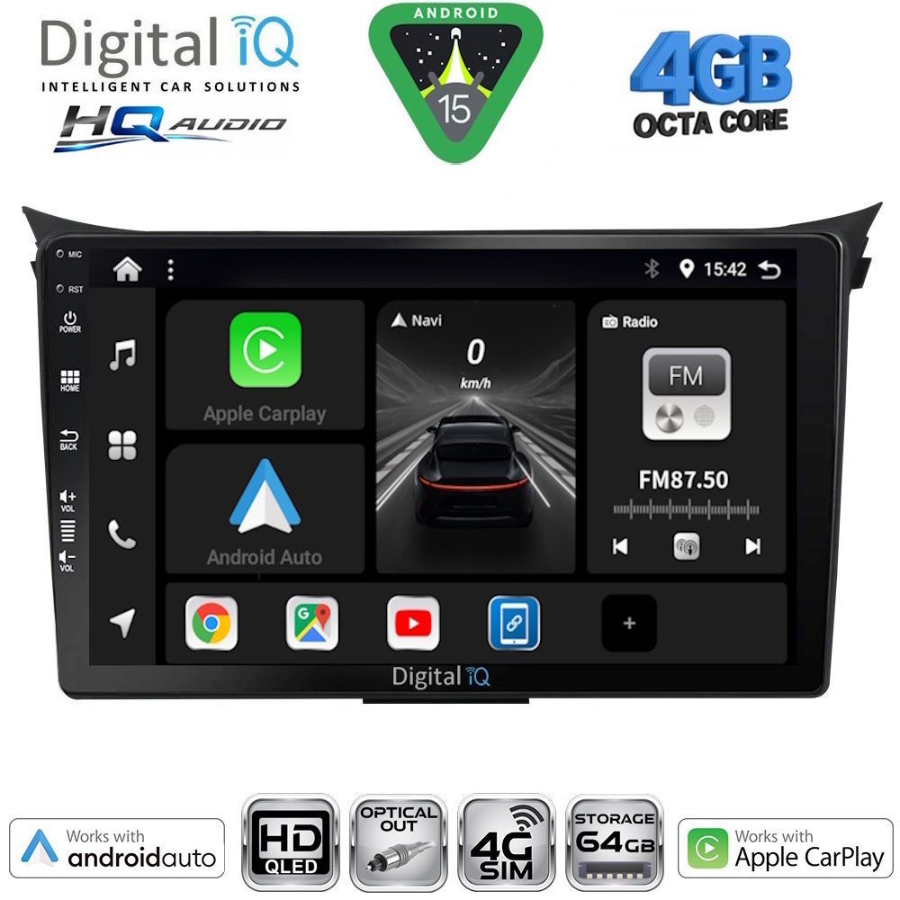 DIGITAL IQ BXK 19232_CPAA (9inc) MULTIMEDIA TABLET for HYUNDAI i30 mod. 2012-2017
