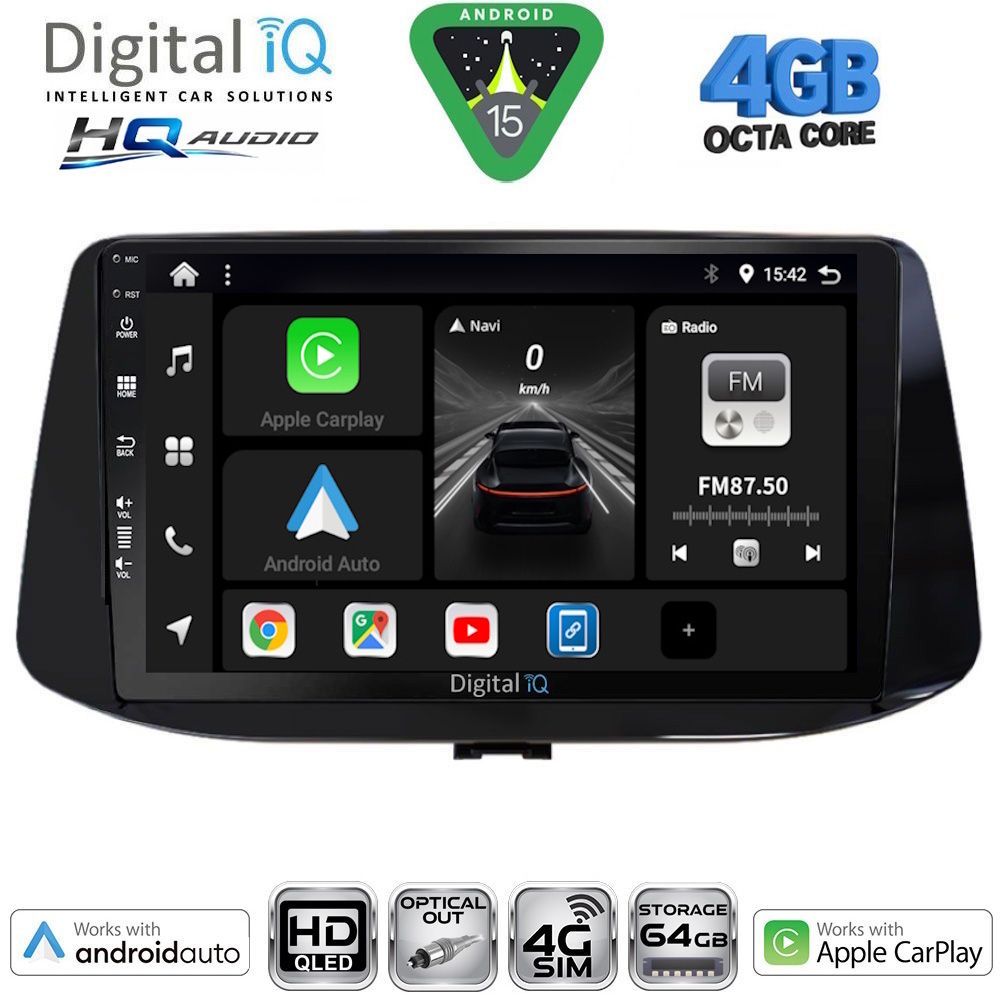 DIGITAL IQ BXK 19233_CPAA (9inc) MULTIMEDIA TABLET for HYUNDAI i30 mod. 2018-2025