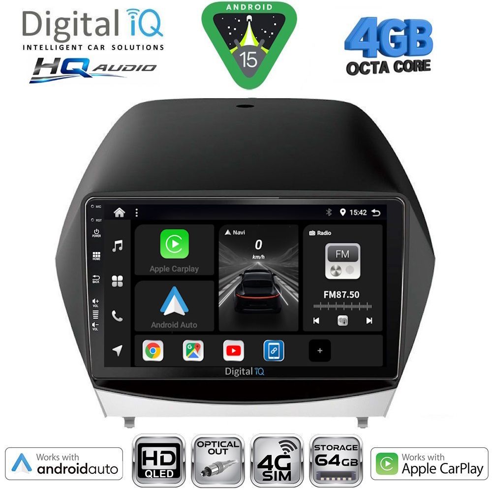 DIGITAL IQ BXK 19235_CPAA (10inc) MULTIMEDIA TABLET for HYUNDAI iX35 mod. 2010-2015