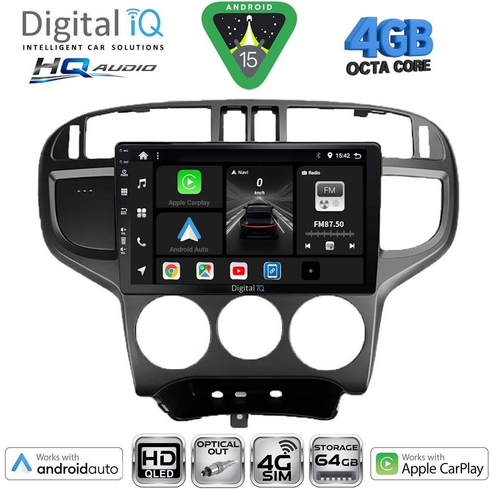 DIGITAL IQ BXK 19240_CPAA (9inc) MULTIMEDIA TABLET for HYUNDAI MATRIX mod. 2001-2010