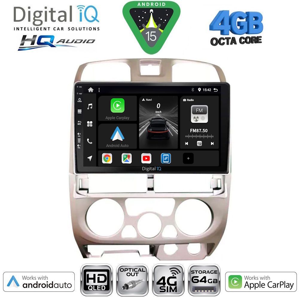 DIGITAL IQ BXK 19253SL_CPAA (9inc) MULTIMEDIA TABLET for ISUZU D-MAX mod. 2002-2008 (SILVER)