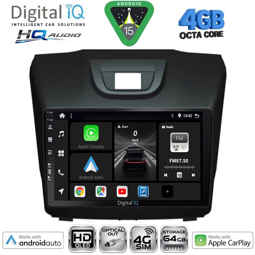 DIGITAL IQ BXK 19255_CPAA (9inc) MULTIMEDIA TABLET for ISUZU DMAX mod. 2012-2020
