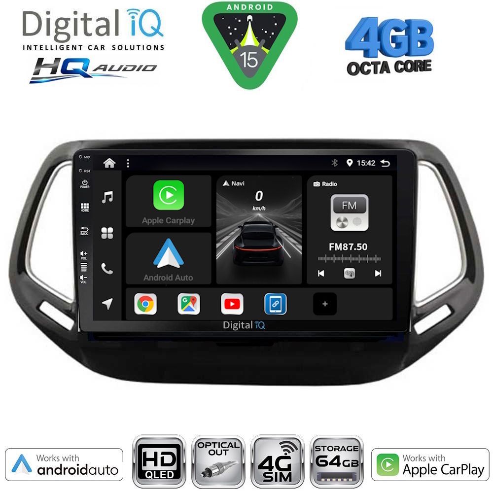 DIGITAL IQ BXK 19278_CPAA (10inc) MULTIMEDIA TABLET for JEEP COMPASS mod. 2016-2021