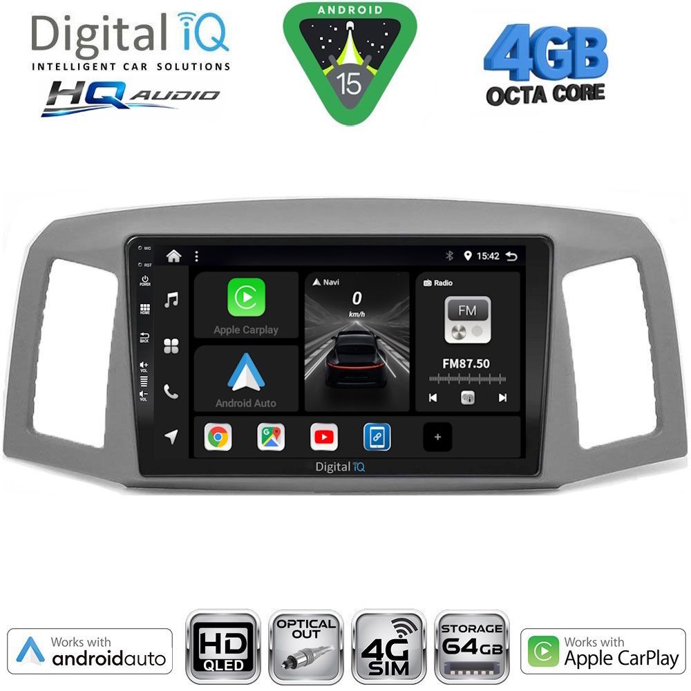 DIGITAL IQ BXK 19281_CPAA (10inc) MULTIMEDIA TABLET for JEEP GRAND CHEROKEE mod. 2005-2007
