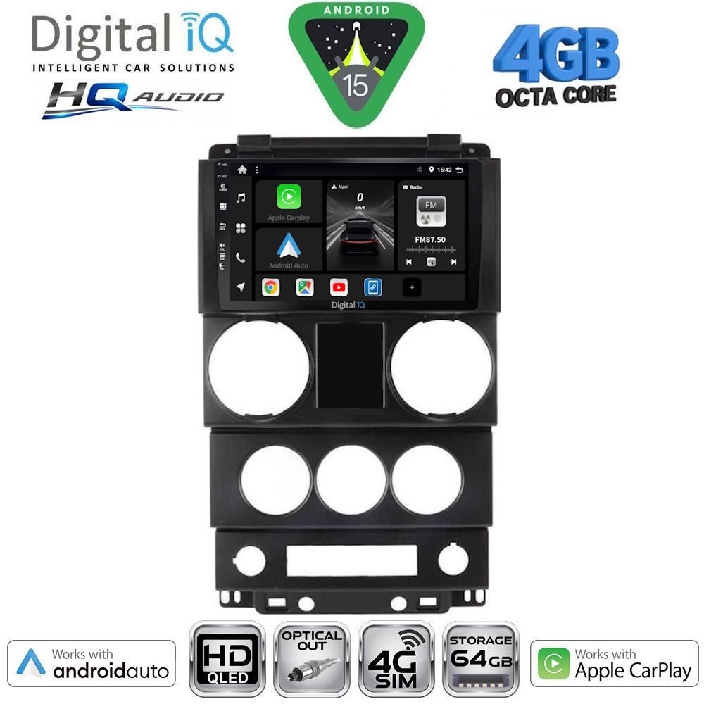 DIGITAL IQ BXK 19292_CPAA (9inc) MULTIMEDIA TABLET for JEEP WRANGLER mod. 2006-2011