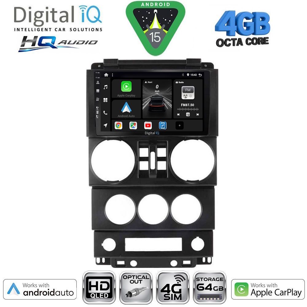 DIGITAL IQ BXK 19294_CPAA (9inc) MULTIMEDIA TABLET for JEEP WRANGLER mod. 2006-2011