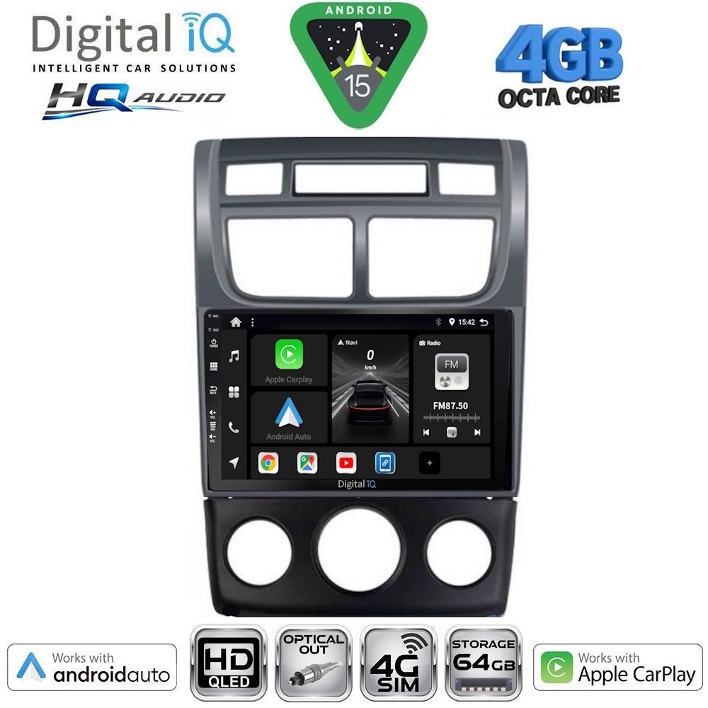 DIGITAL IQ BXK 19324BL_CPAA (CLIMA+A/C) (9inc) MULTIMEDIA TABLET for KIA SPORTAGE mod. 2004-2010