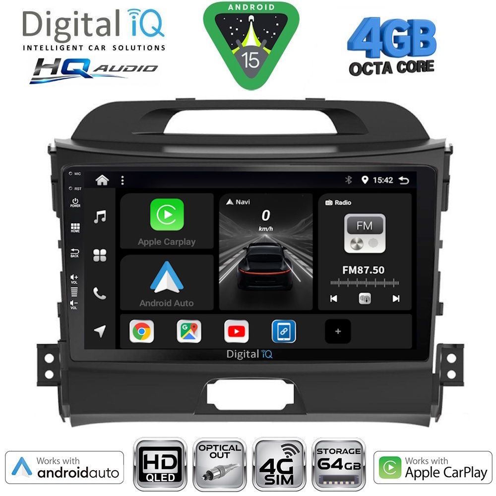DIGITAL IQ BXK 19325_CPAA (9inc) MULTIMEDIA TABLET for KIA SPORTAGE mod. 2010-2015
