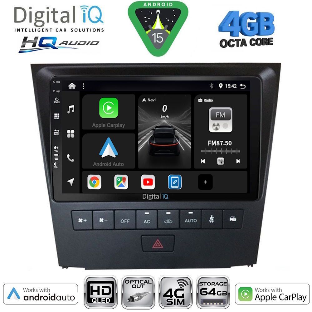 DIGITAL IQ BXK 19341_CPAA (9inc) MULTIMEDIA TABLET for LEXUS GS mod. 2004-2011