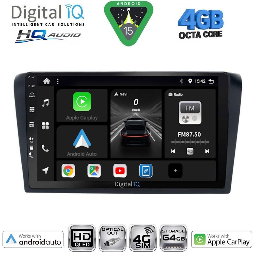 DIGITAL IQ BXK 19365_CPAA (9inc) MULTIMEDIA TABLET for MAZDA 3 mod. 2003-2008