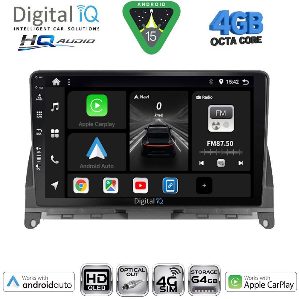 DIGITAL IQ BXK 19405BL_CPAA (9inc) MULTIMEDIA TABLET for MERCEDES C (W204) mod. 2007-2011