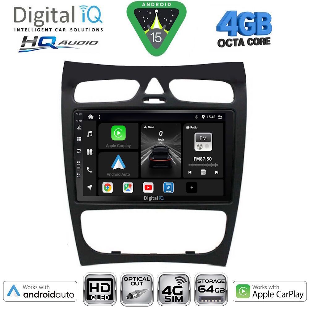 DIGITAL IQ BXK 19406_CPAA (9inc) MULTIMEDIA TABLET for MERCEDES CLK (W209) mod. 2000-2004