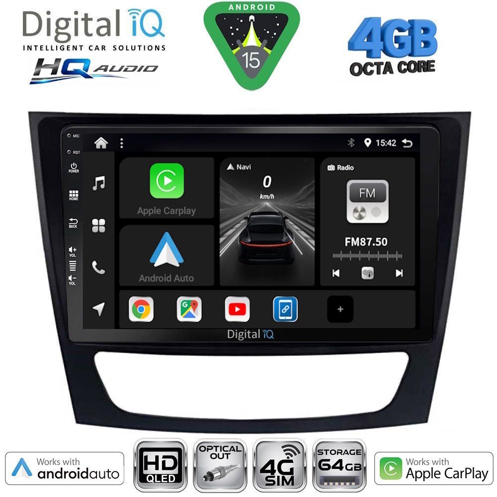 DIGITAL IQ BXK 19408_CPAA (9inc) MULTIMEDIA TABLET for MERCEDES E (W211) – CLS (W219) mod. 2003-2009
