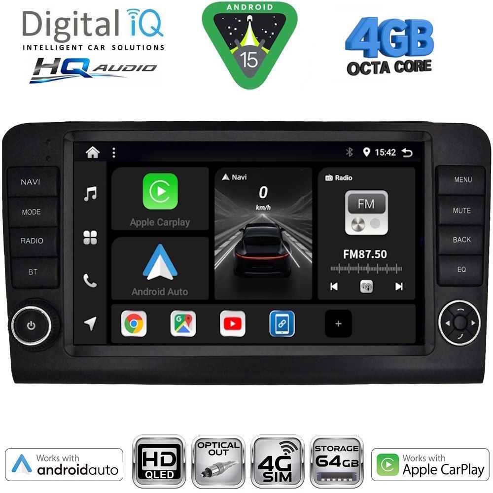 DIGITAL IQ BXK 19416_CPAA (9inc) MULTIMEDIA TABLET for MERCEDES ML (W164) – GL (X164) mod. 2005-2011