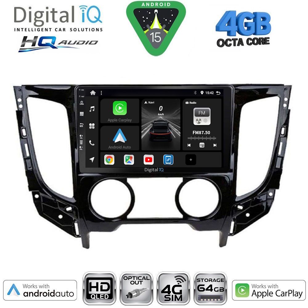 DIGITAL IQ BXK 19437_CPAA A/C (9inc) MULTIMEDIA TABLET for MITSUBISHI L200 mod. 2015-2019 με A/C