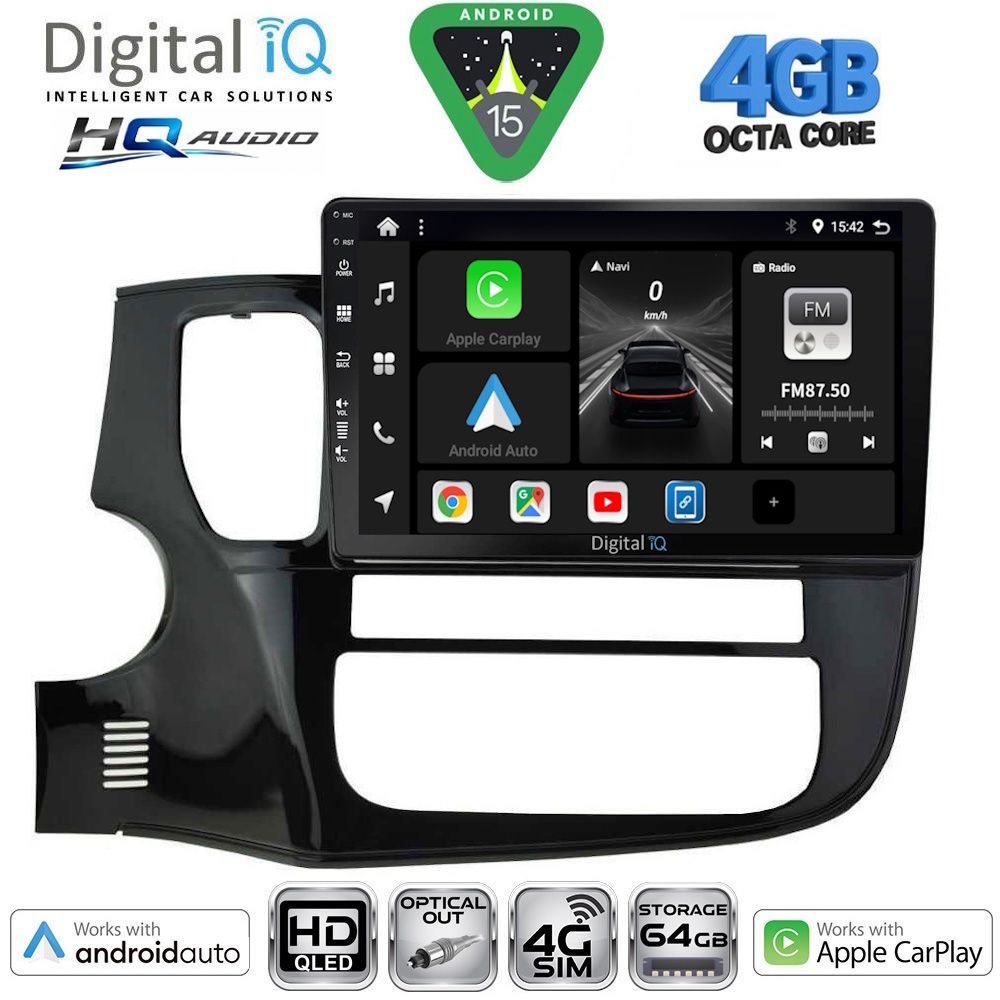 DIGITAL IQ BXK 19443_CPAA (10inc) MULTIMEDIA TABLET for MITSUBISHI OUTLANDER mod. 2013-2020