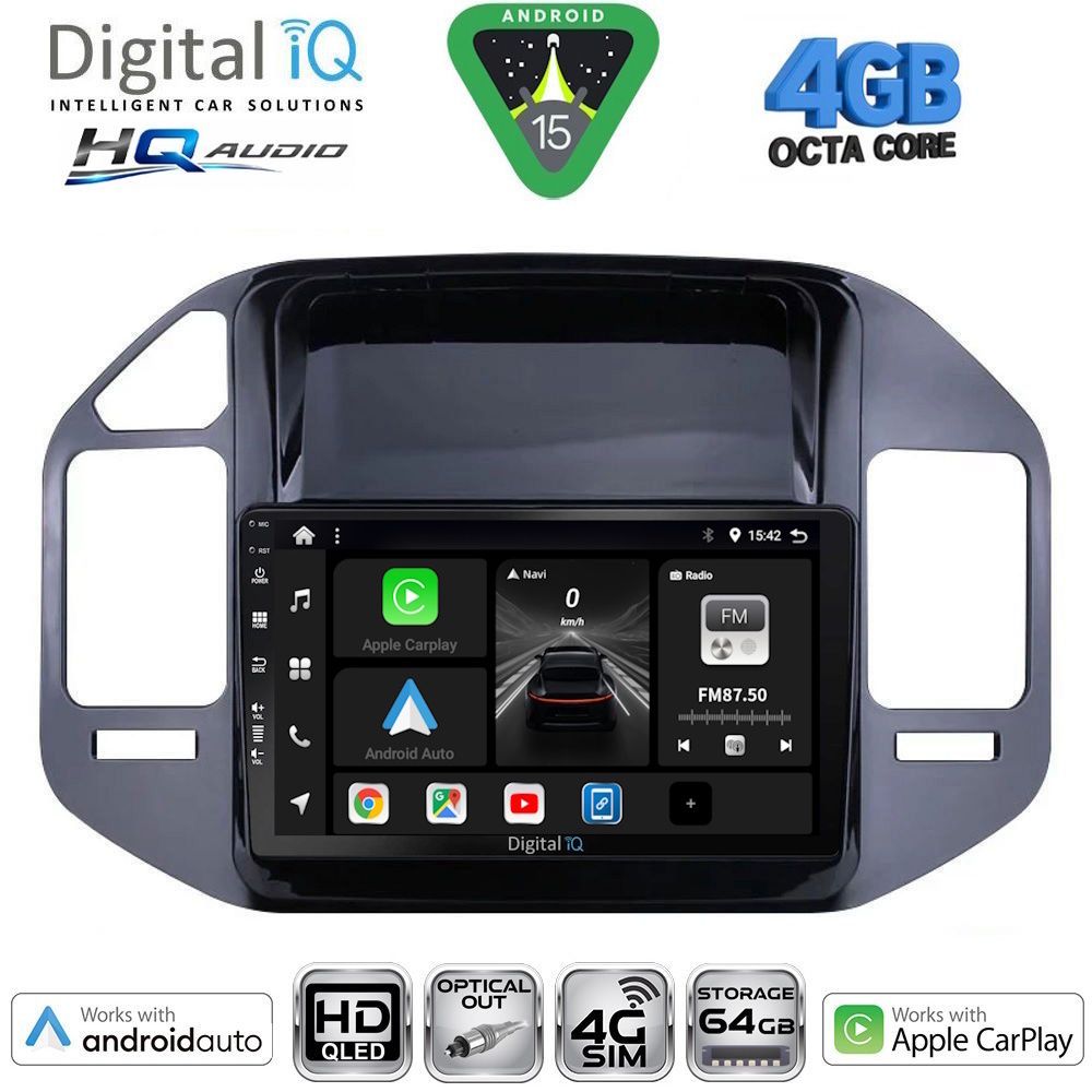 DIGITAL IQ BXK 19444_CPAA (9inc) MULTIMEDIA TABLET for MITSUBISHI PAJERO mod. 1999-2006