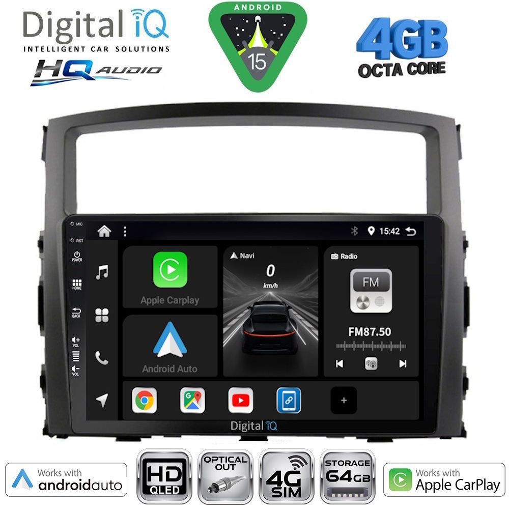 DIGITAL IQ BXK 19446_CPAA (9inc) MULTIMEDIA TABLET for MITSUBISHI PAJERO mod. 2006-2013