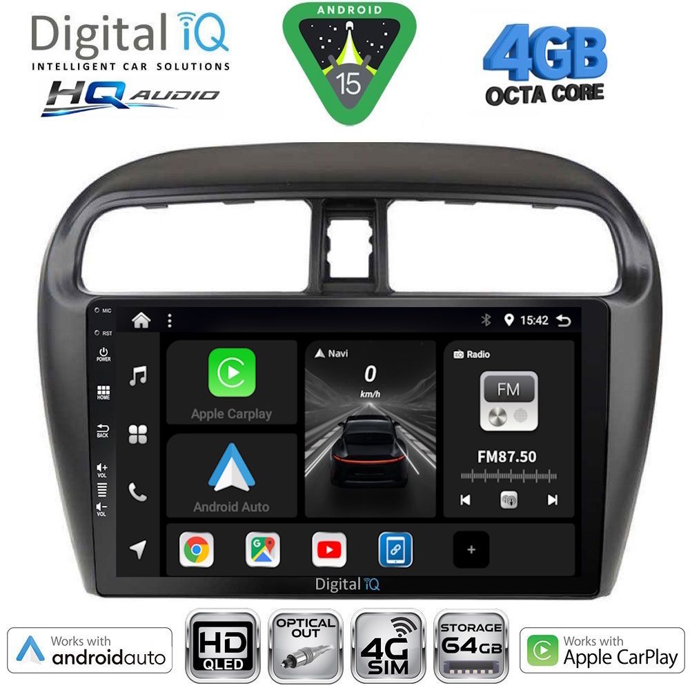 DIGITAL IQ BXK 19448_CPAA (9inc) MULTIMEDIA TABLET for MITSUBISHI SPACESTAR mod. 2013-2020