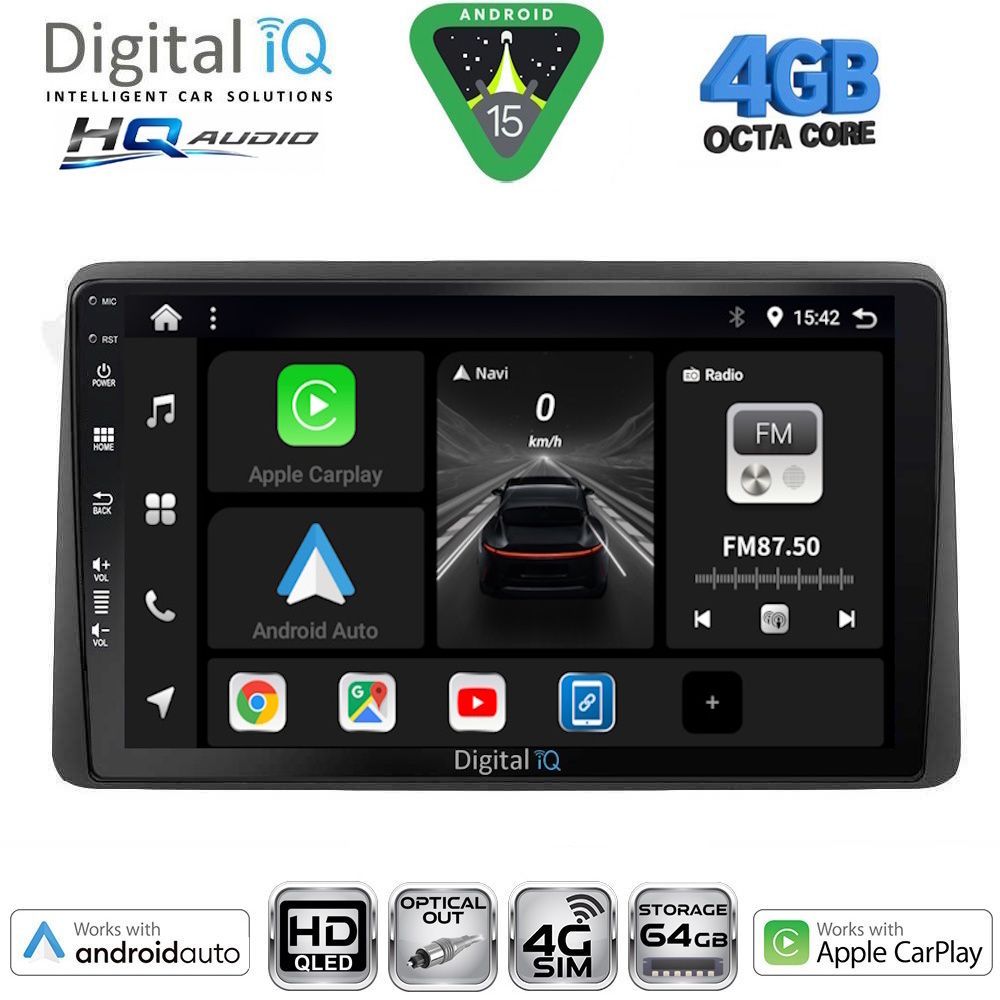 DIGITAL IQ BXK 19450_CPAA (10inc) MULTIMEDIA TABLET for NISSAN NAVARA D22 mod. 1998-2004