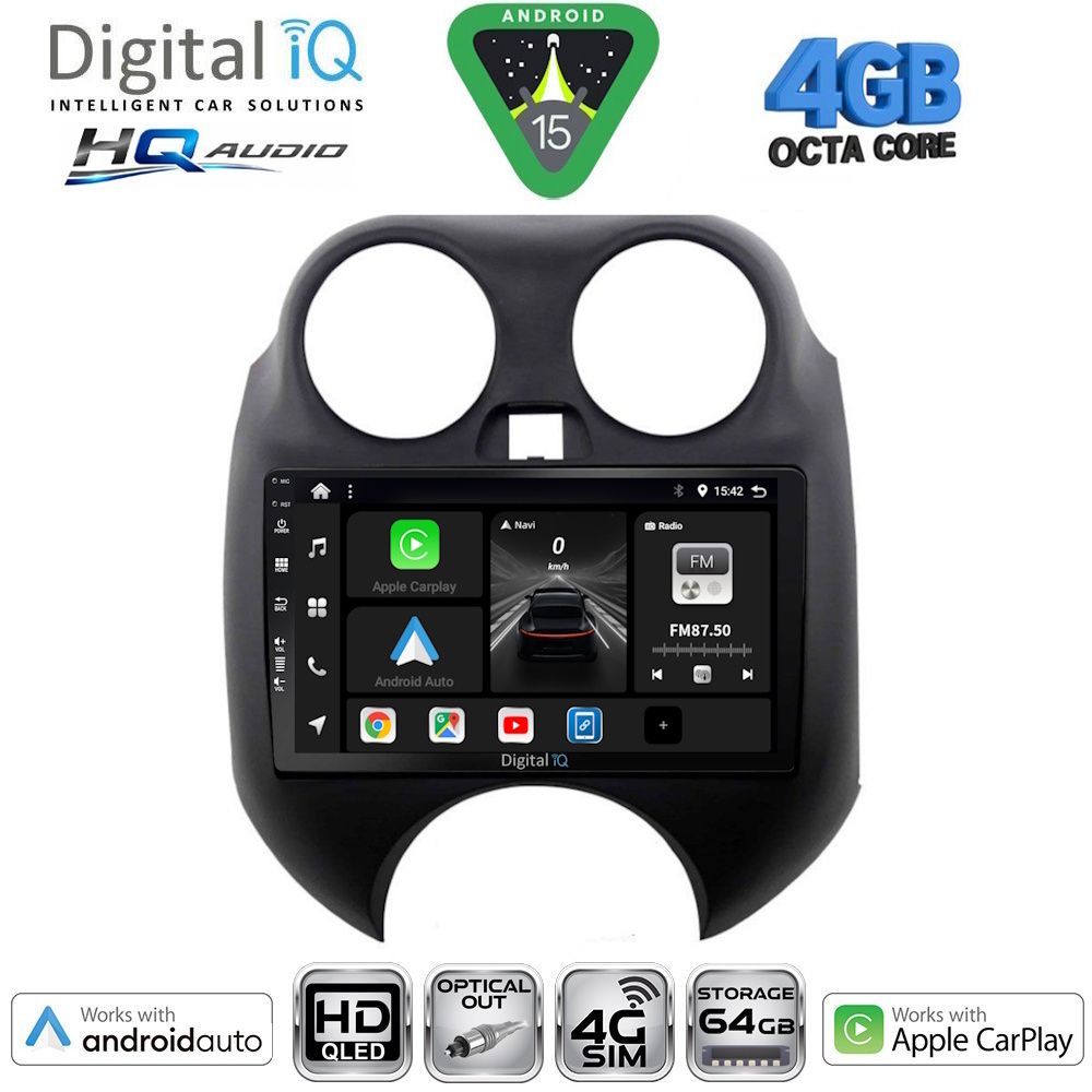 DIGITAL IQ BXK 19459_CPAA (9inc) MULTIMEDIA TABLET for NISSAN MICRA mod. 2010-2014