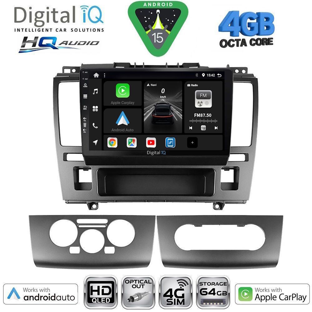 DIGITAL IQ BXK 19465_CPAA (9inc) MULTIMEDIA TABLET for NISSAN TIDA mod. 2004-2013