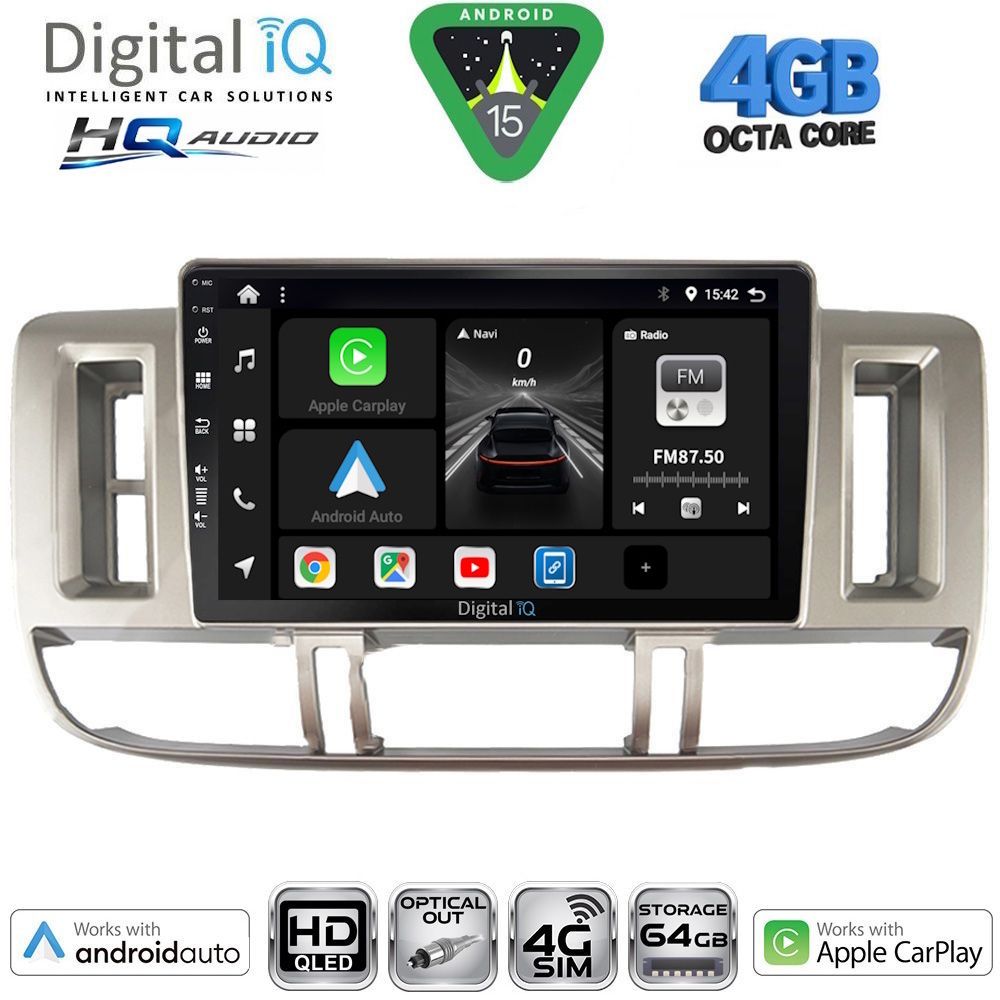 DIGITAL IQ BXK 19474_CPAA (9inc) MULTIMEDIA TABLET for NISSAN XTRAIL mod. 2000-2004
