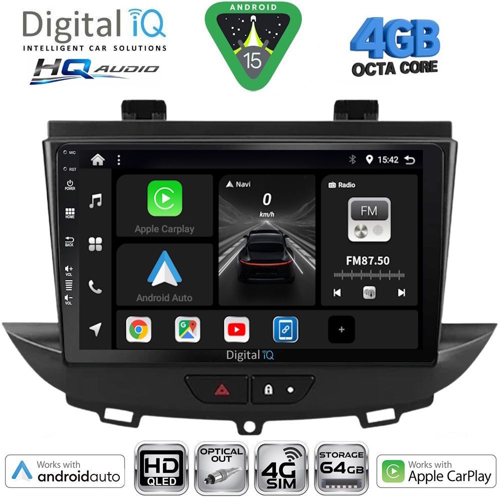 DIGITAL IQ BXK 19490_CPAA (9inc) MULTIMEDIA TABLET for OPEL CROSSLAND – GRANDLAND mod. 2017-2025