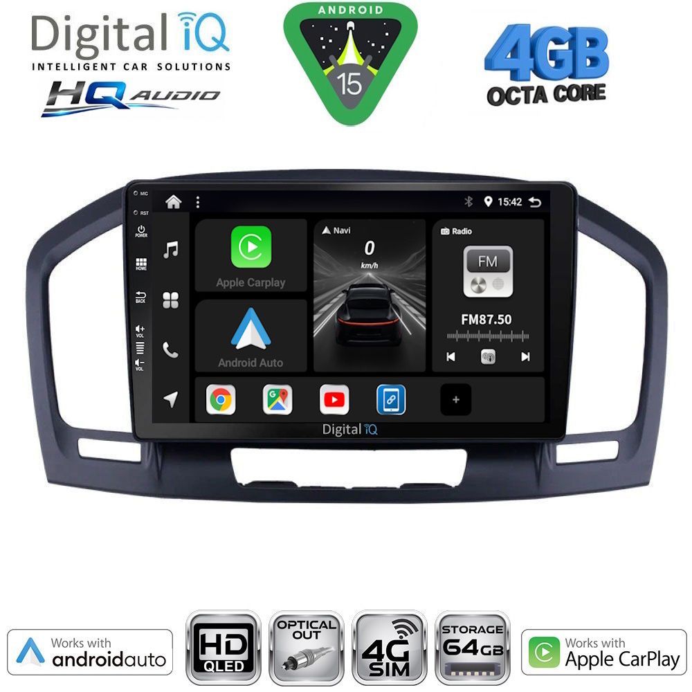 DIGITAL IQ BXK 19491BL_CPAA (9inc) MULTIMEDIA TABLET for OPEL INSIGNIA mod.2008-2013 (BLACK)
