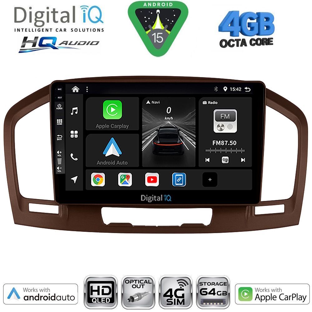 DIGITAL IQ BXK 19491BR_CPAA (9inc) MULTIMEDIA TABLET for OPEL INSIGNIA mod.2008-2013 (BROWN)