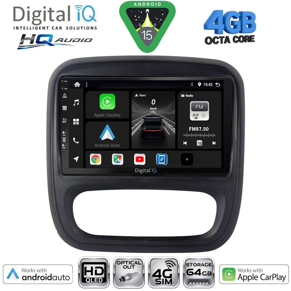 DIGITAL IQ BXK 19499_CPAA (9inc) MULTIMEDIA TABLET for OPEL VIVARO – RENAULT TRAFIC – FIAT TALENDO – NISSAN NV 300 mod. 2014-2019