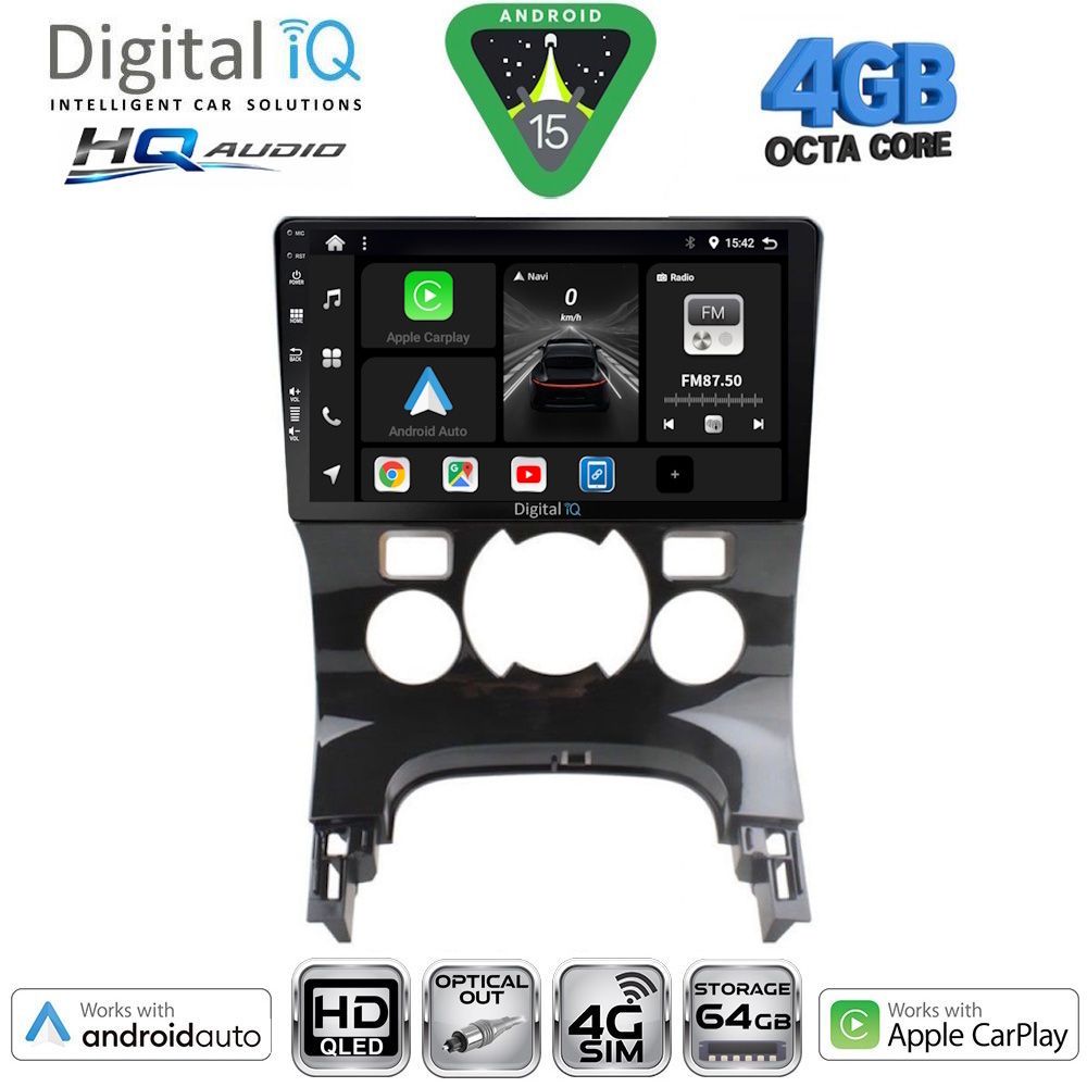 DIGITAL IQ BXK 19515_CPAA CLIMA (9inc) MULTIMEDIA TABLET for PEUGEOT 3008 mod. 2008-2016 με CLIMA