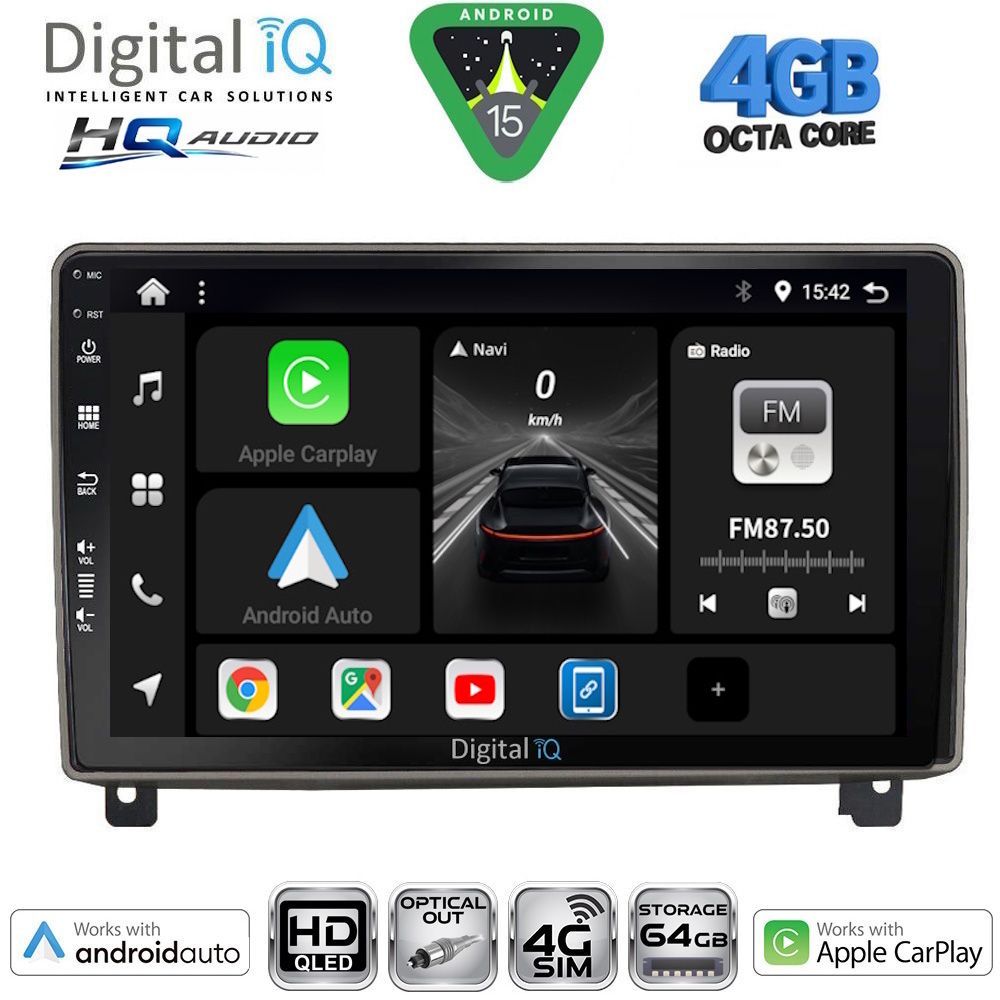 DIGITAL IQ BXK 19517_CPAA (9inc) MULTIMEDIA TABLET for PEUGEOT 407 mod. 2004-2011