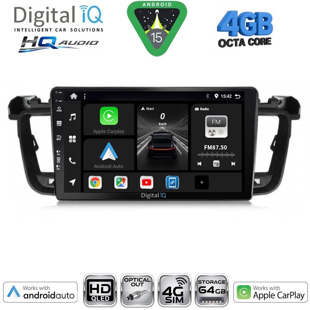 DIGITAL IQ BXK 19518_CPAA (9inc) MULTIMEDIA TABLET for PEUGEOT 508 mod. 2010-2016