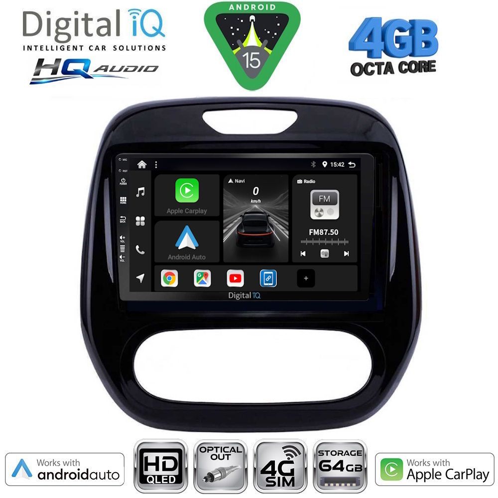 DIGITAL IQ BXK 19542_CPAA (9inc) MULTIMEDIA TABLET for RENAULT CAPTUR mod. 2013-2019