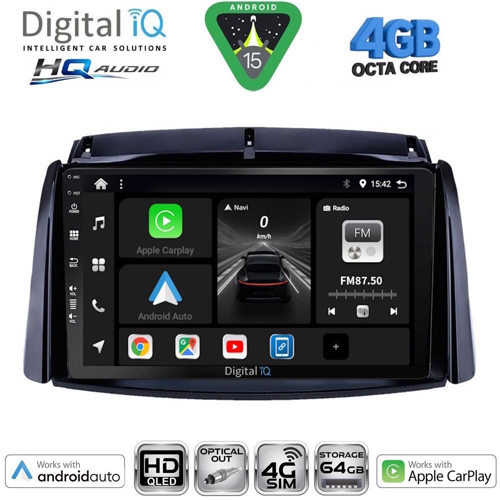 DIGITAL IQ BXK 19551_CPAA (9inc) MULTIMEDIA TABLET for RENAULT KOLEOS mod. 2006-2016