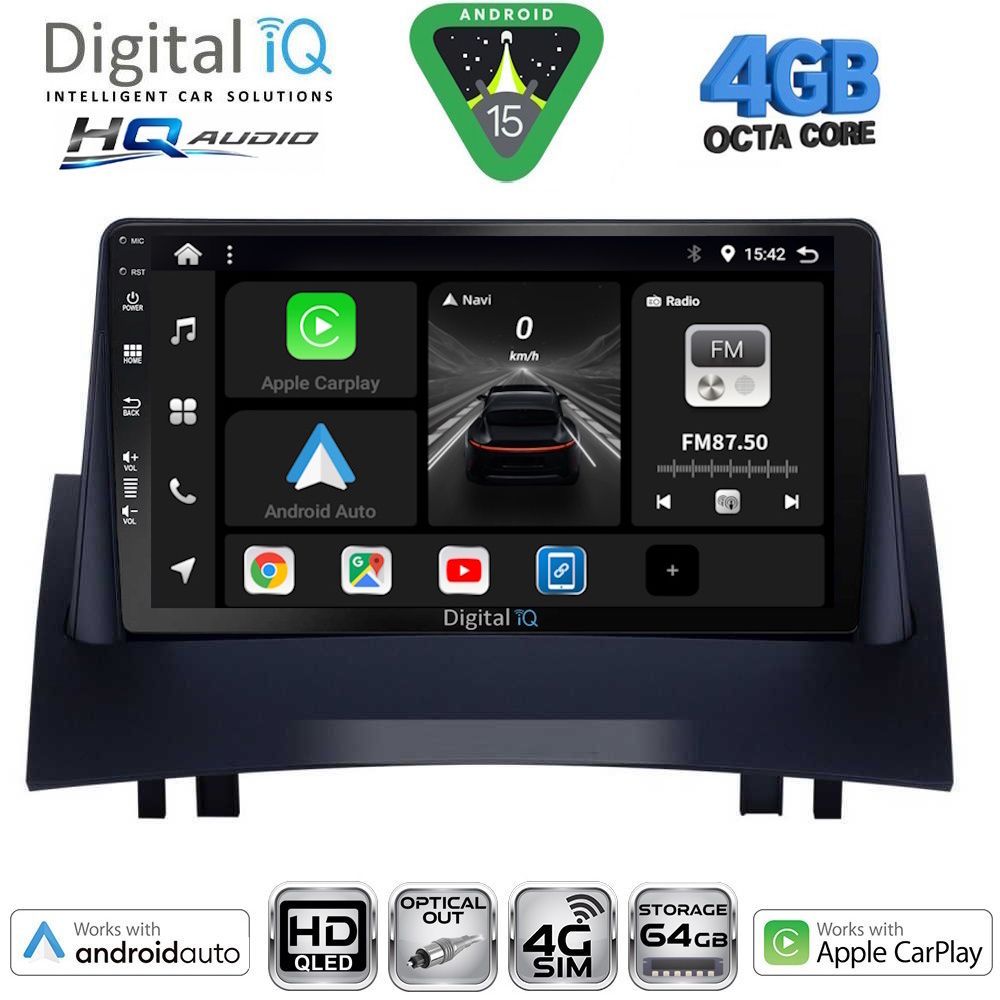 DIGITAL IQ BXK 19555_CPAA (9inc) MULTIMEDIA TABLET for RENAULT MEGANE 2 mod. 2002-2008